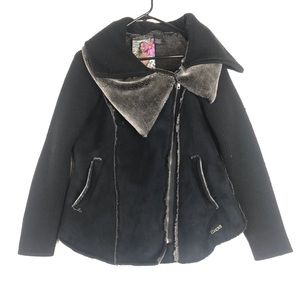 Desigual suede Moto jacket Sz 42